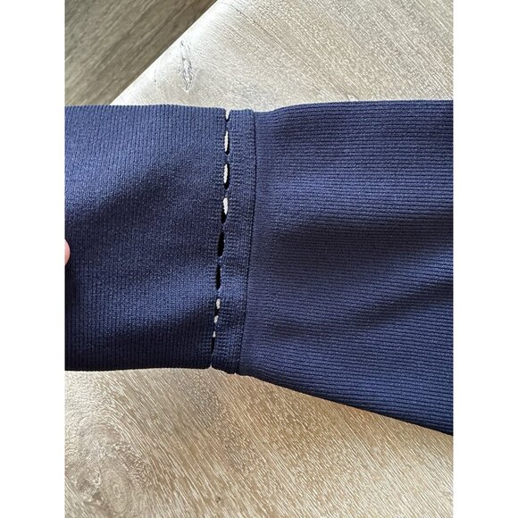 MM Lafleur NWT The Sant Ambroeus Jardigan in Navy Size +1 or XL - Picture 9 of 10